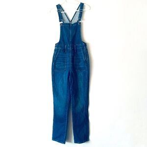 Madewell XS Blue Cosman Wash Stovepipe Overalls